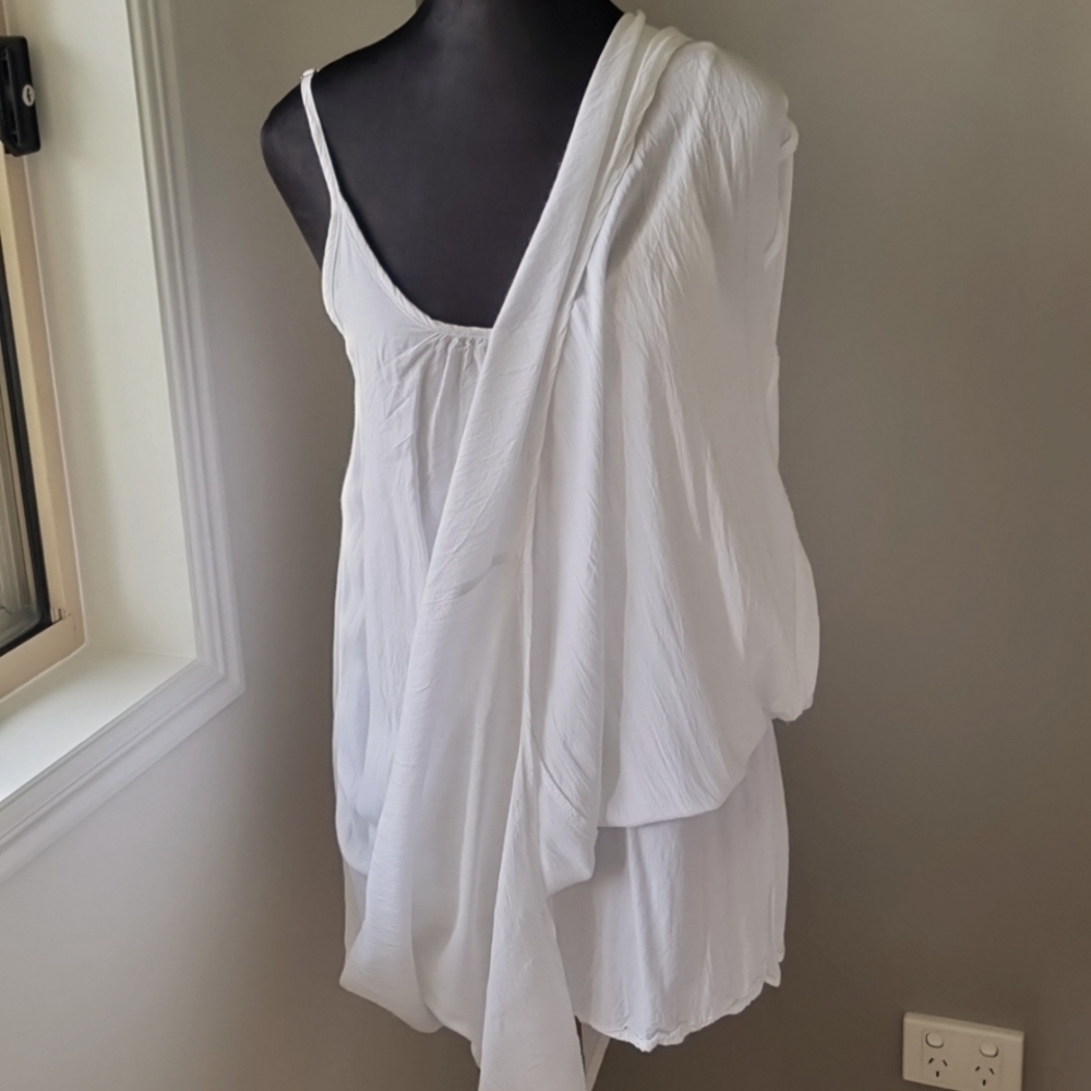 White Summer dress from Lily Whyt Size 10 NWOT - Picture 13 of 16
